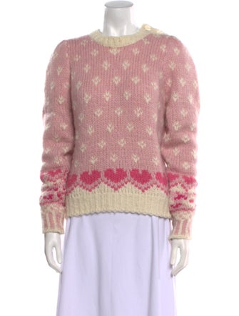 LoveShackFancy Alpaca Printed Sweater
