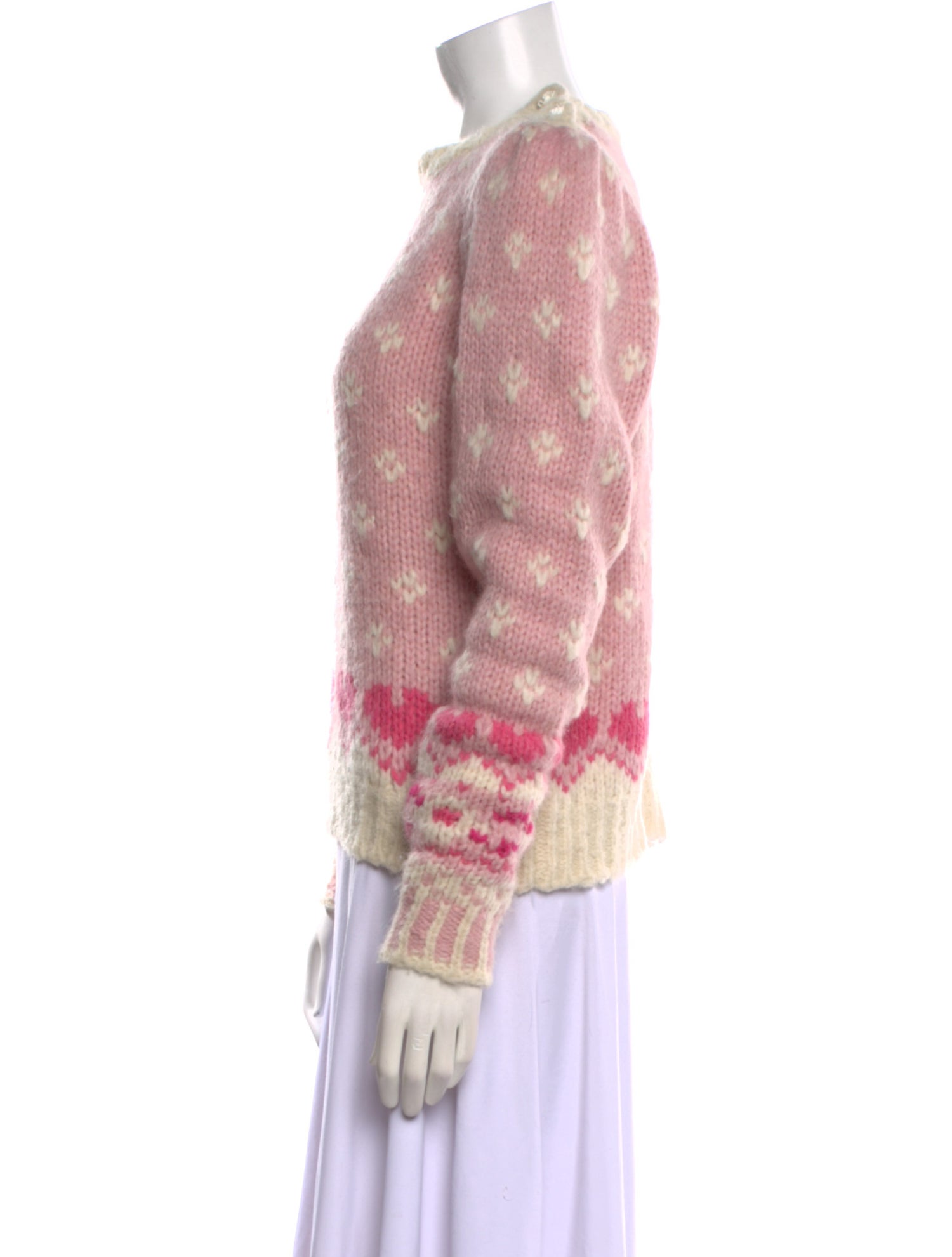 LoveShackFancy Alpaca Printed Sweater