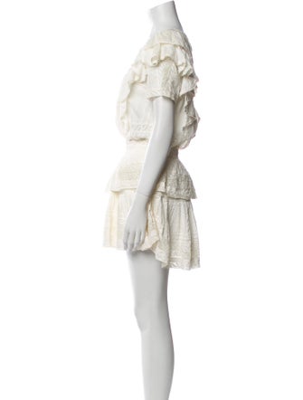 LoveShackFancy Scoop Neck Mini Dress