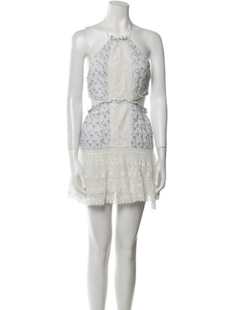LoveShackFancy Lace Pattern Mini Dress
