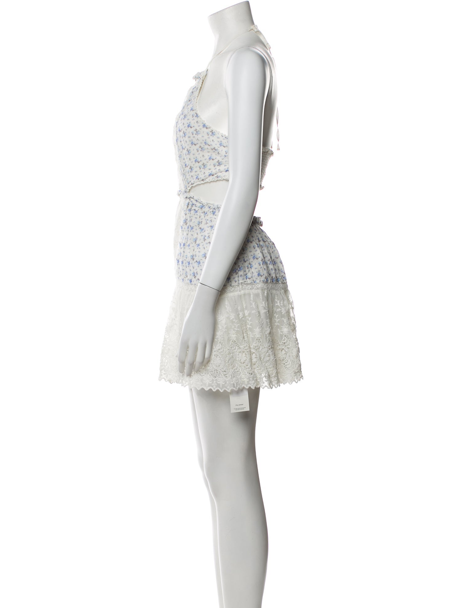 LoveShackFancy Lace Pattern Mini Dress