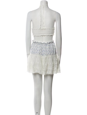 LoveShackFancy Lace Pattern Mini Dress