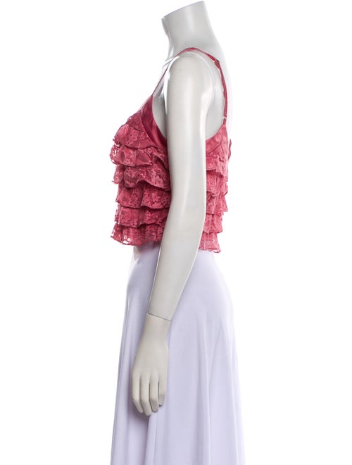 LoveShackFancy V-Neck Sleeveless Crop Top