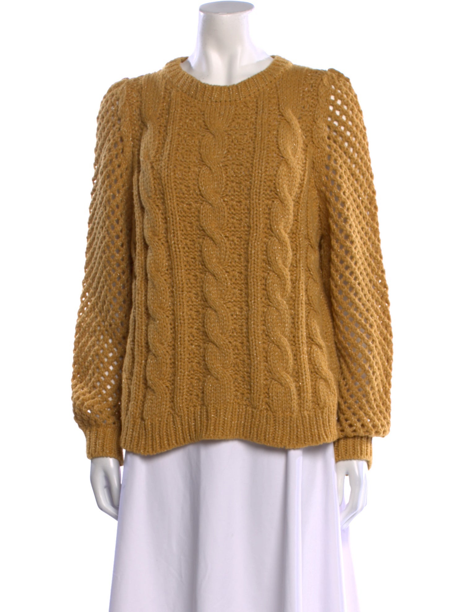 LoveShackFancy Cabled Rosie Crew Neck Sweater w/ Tags