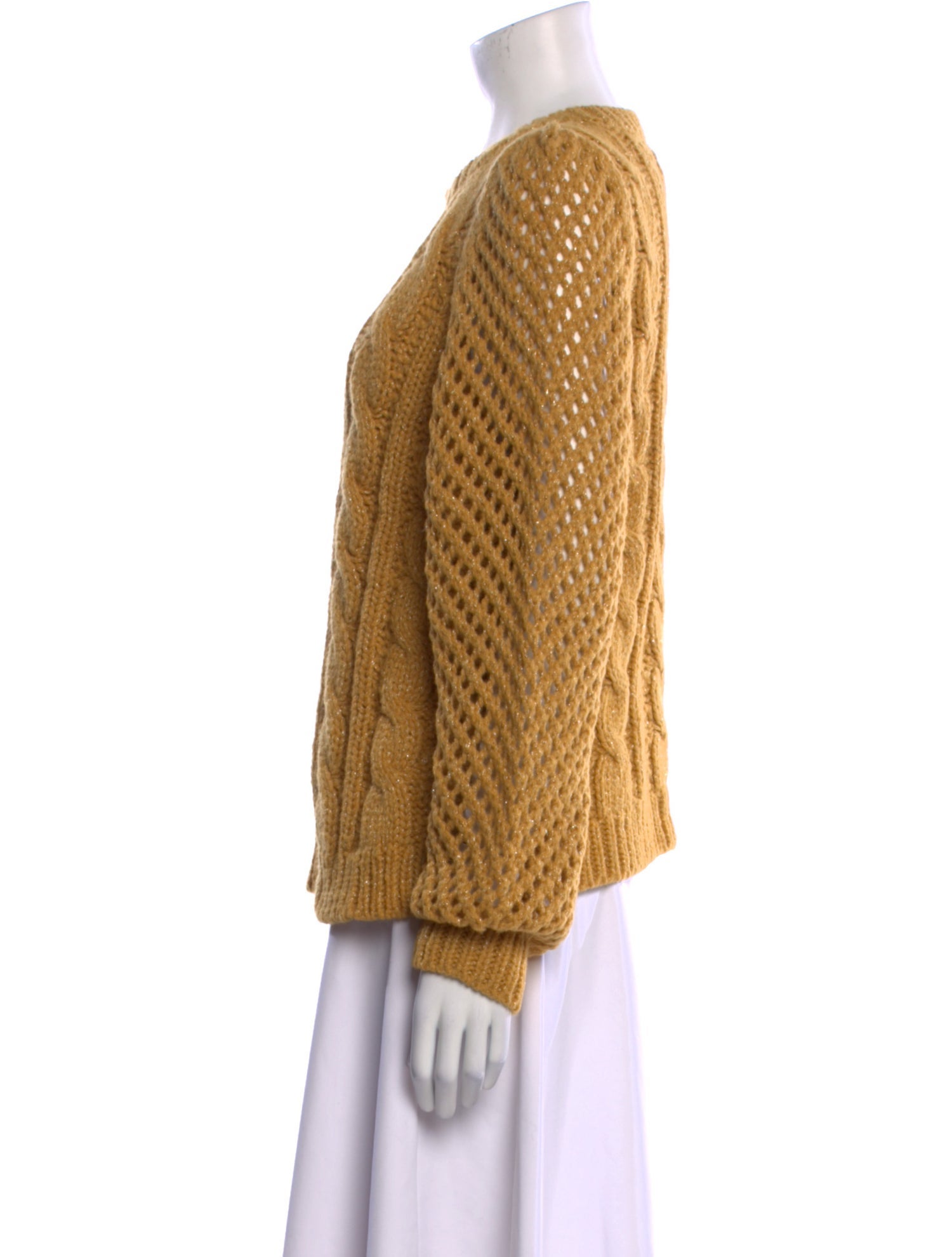 LoveShackFancy Cabled Rosie Crew Neck Sweater w/ Tags