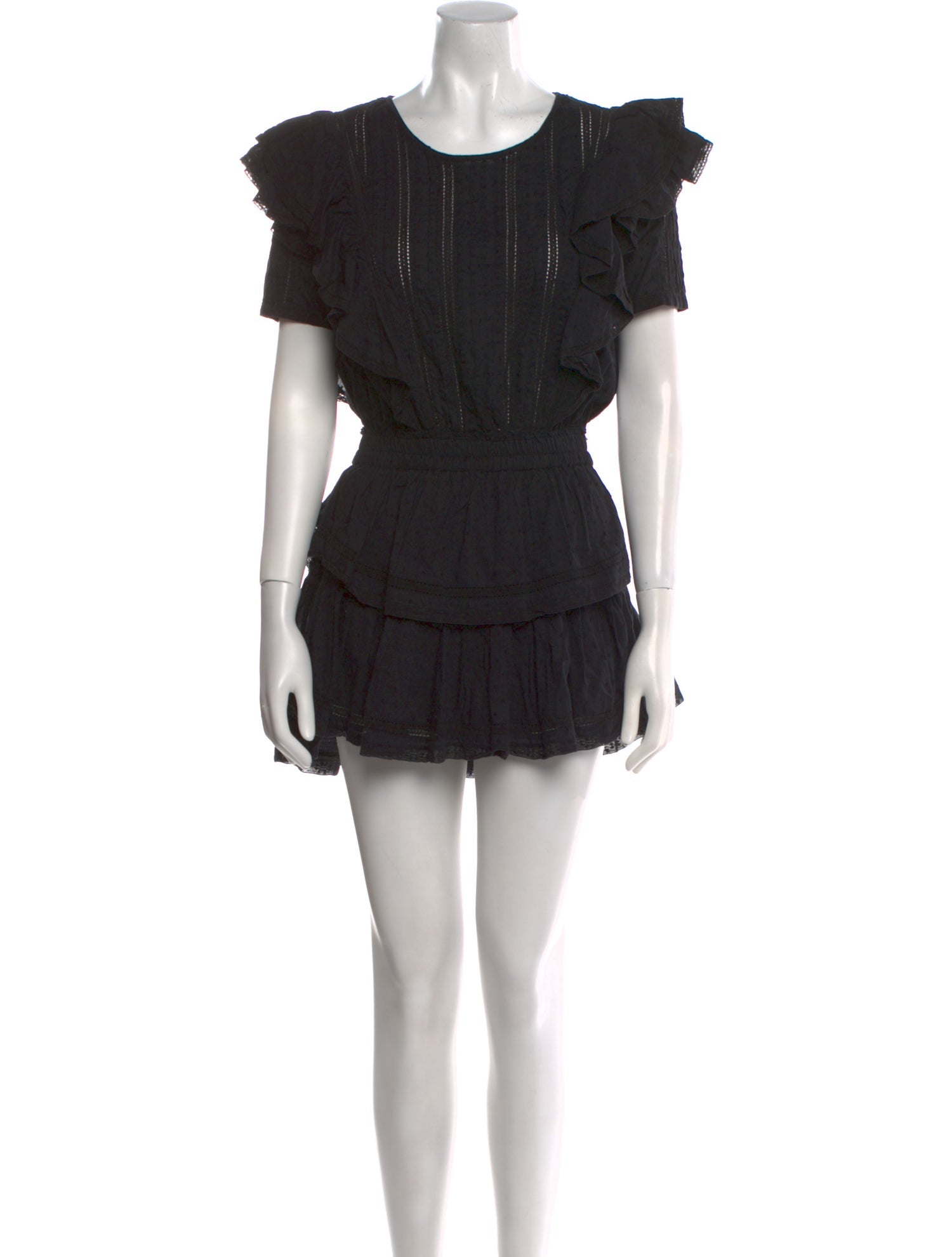 LoveShackFancy Scoop Neck Mini Dress