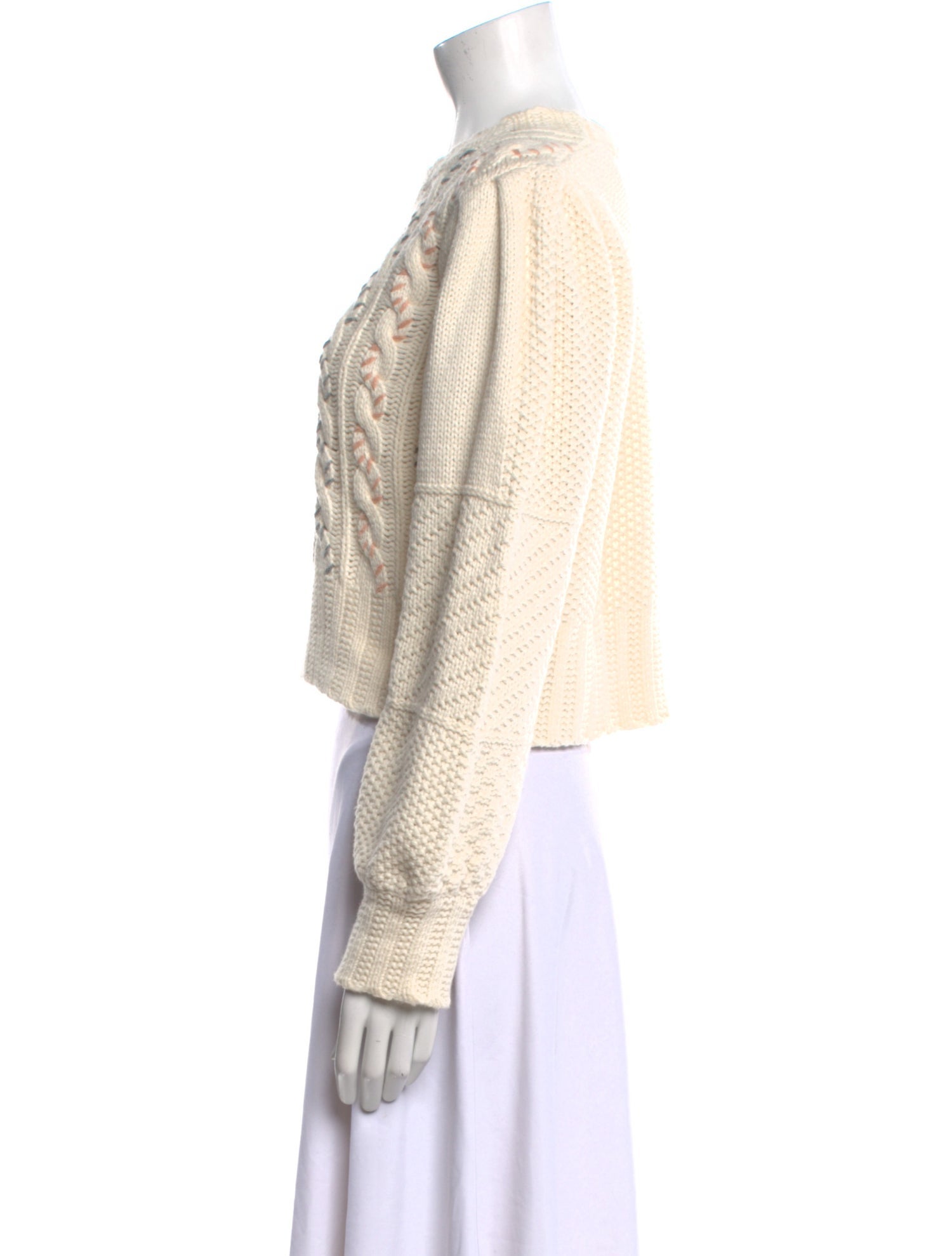 LoveShackFancy Graphic Print Crew Neck Sweater