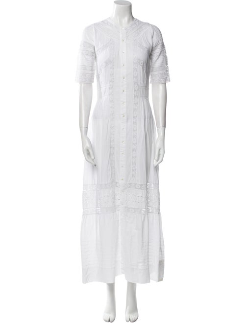 LoveShackFancy Crew Neck Long Dress