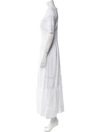 LoveShackFancy Crew Neck Long Dress