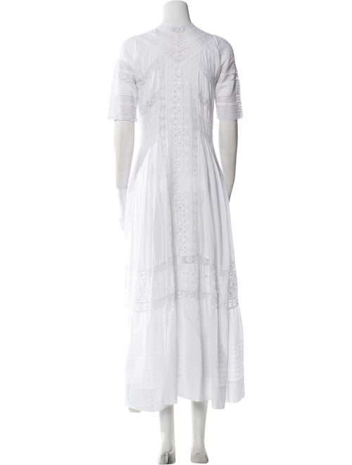 LoveShackFancy Crew Neck Long Dress