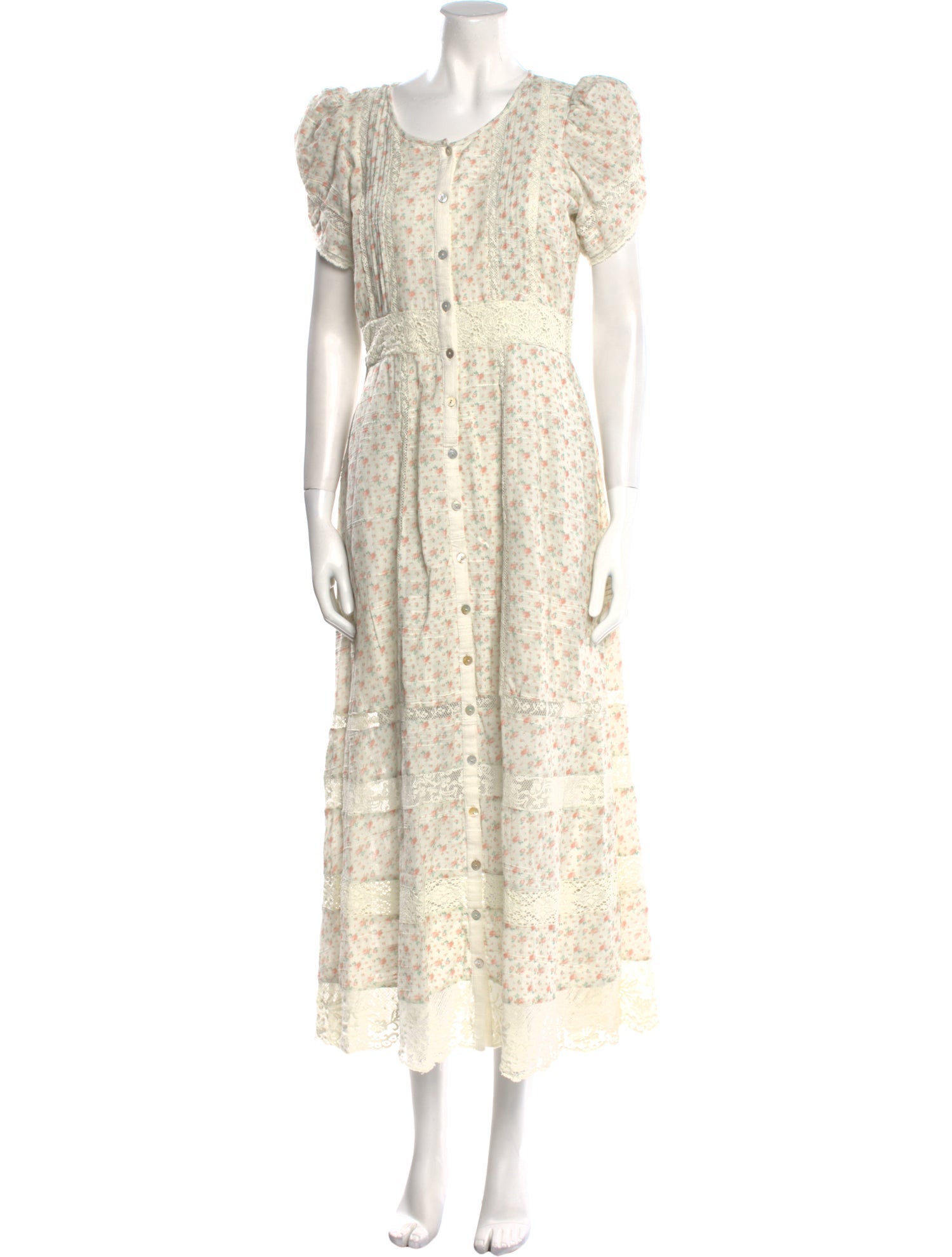 LoveShackFancy Floral Print Long Dress