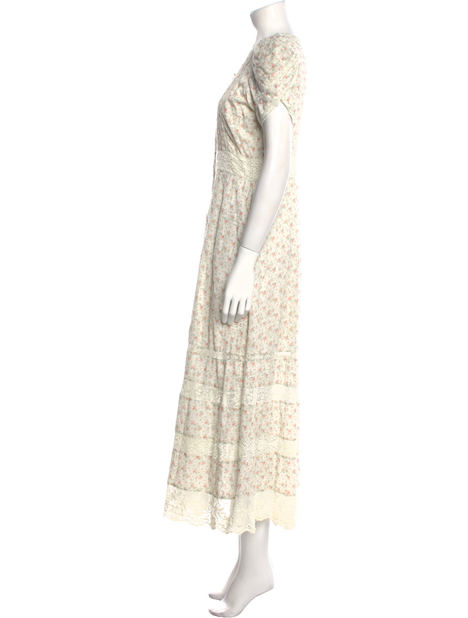 LoveShackFancy Floral Print Long Dress