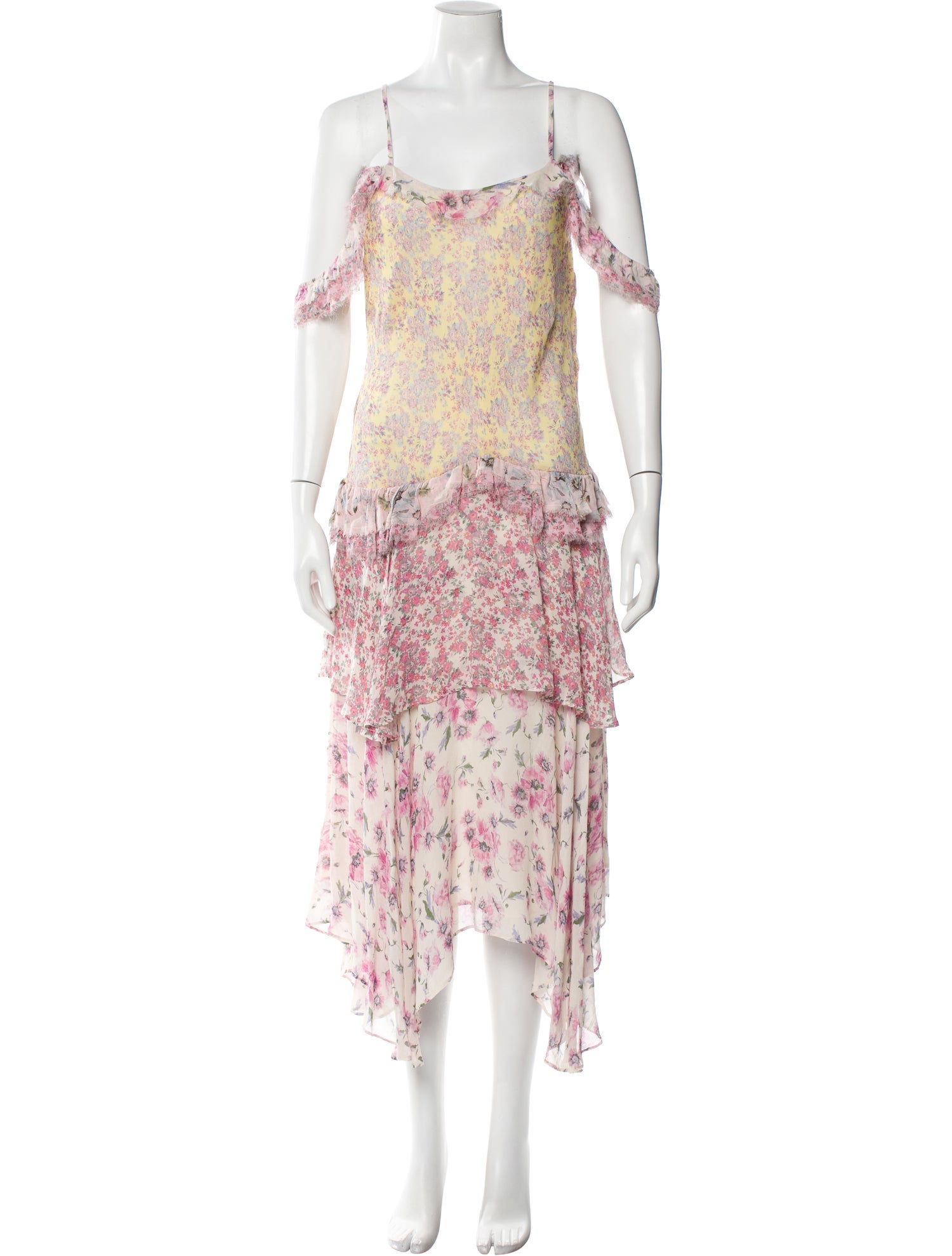 LoveShackFancy Silk Knee-Length Dress