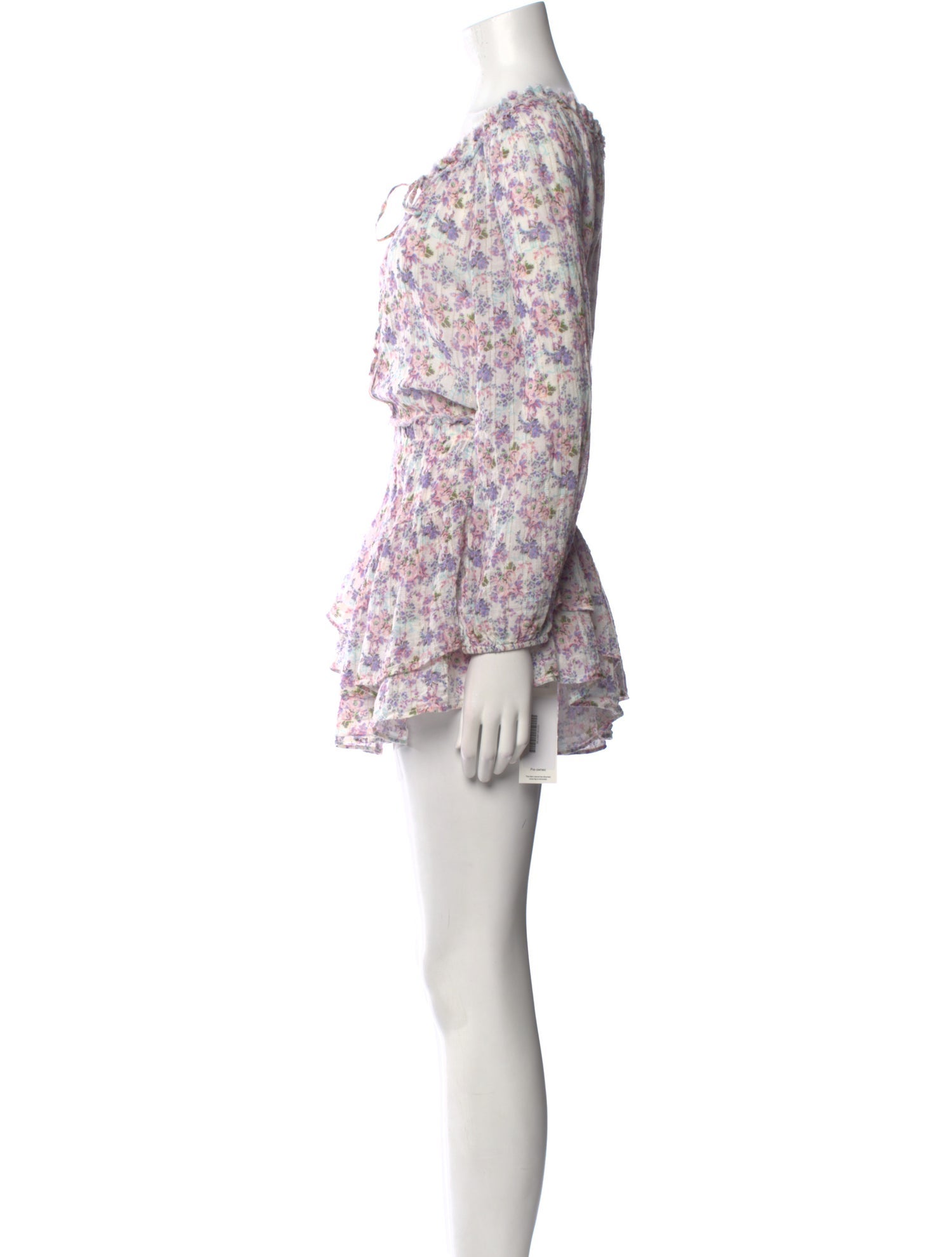 LoveShackFancy Floral Print Mini Dress