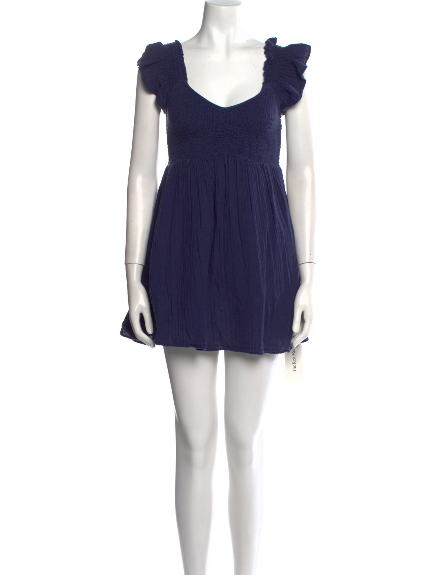 LoveShackFancy Square Neckline Mini Dress