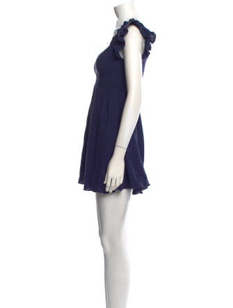 LoveShackFancy Square Neckline Mini Dress