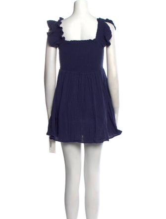 LoveShackFancy Square Neckline Mini Dress
