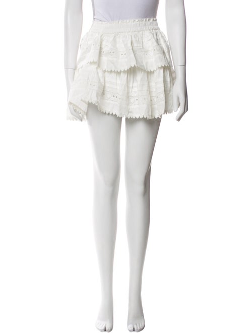 LoveShackFancy Ruffle Embellishment Mini Skirt