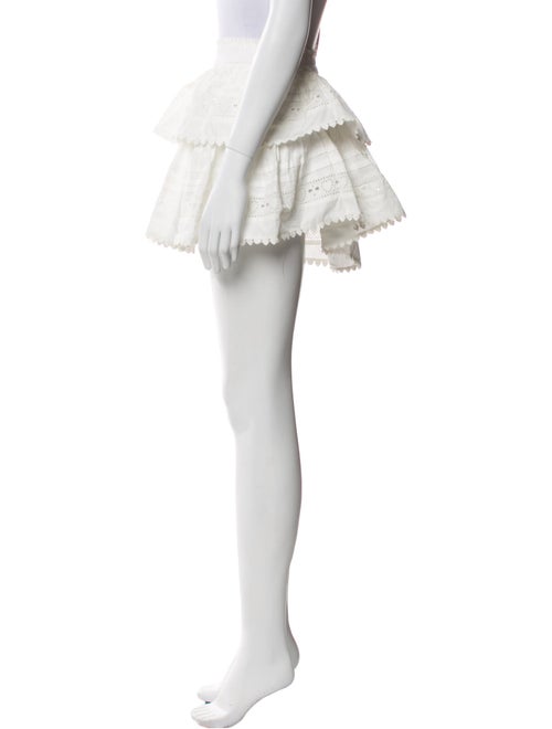 LoveShackFancy Ruffle Embellishment Mini Skirt