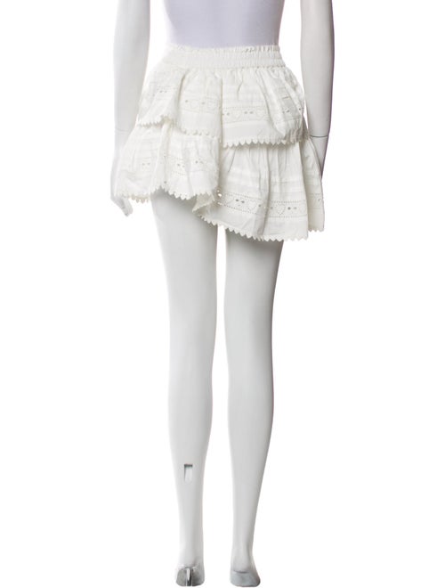 LoveShackFancy Ruffle Embellishment Mini Skirt