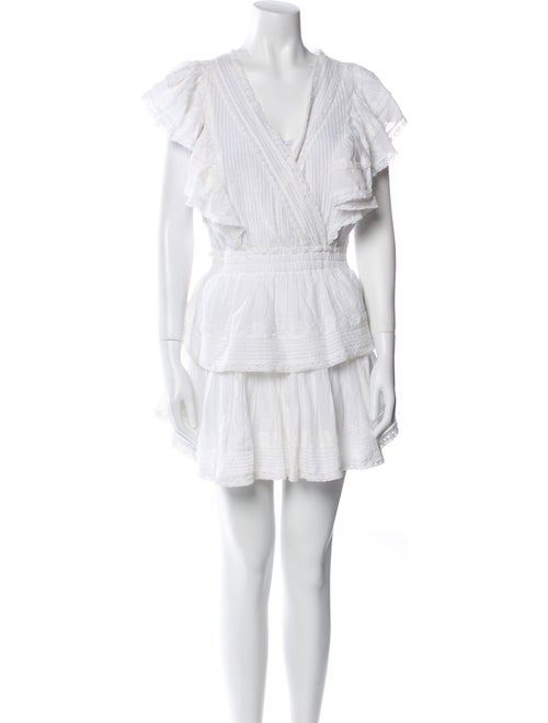 LoveShackFancy V-Neck Knee-Length Dress