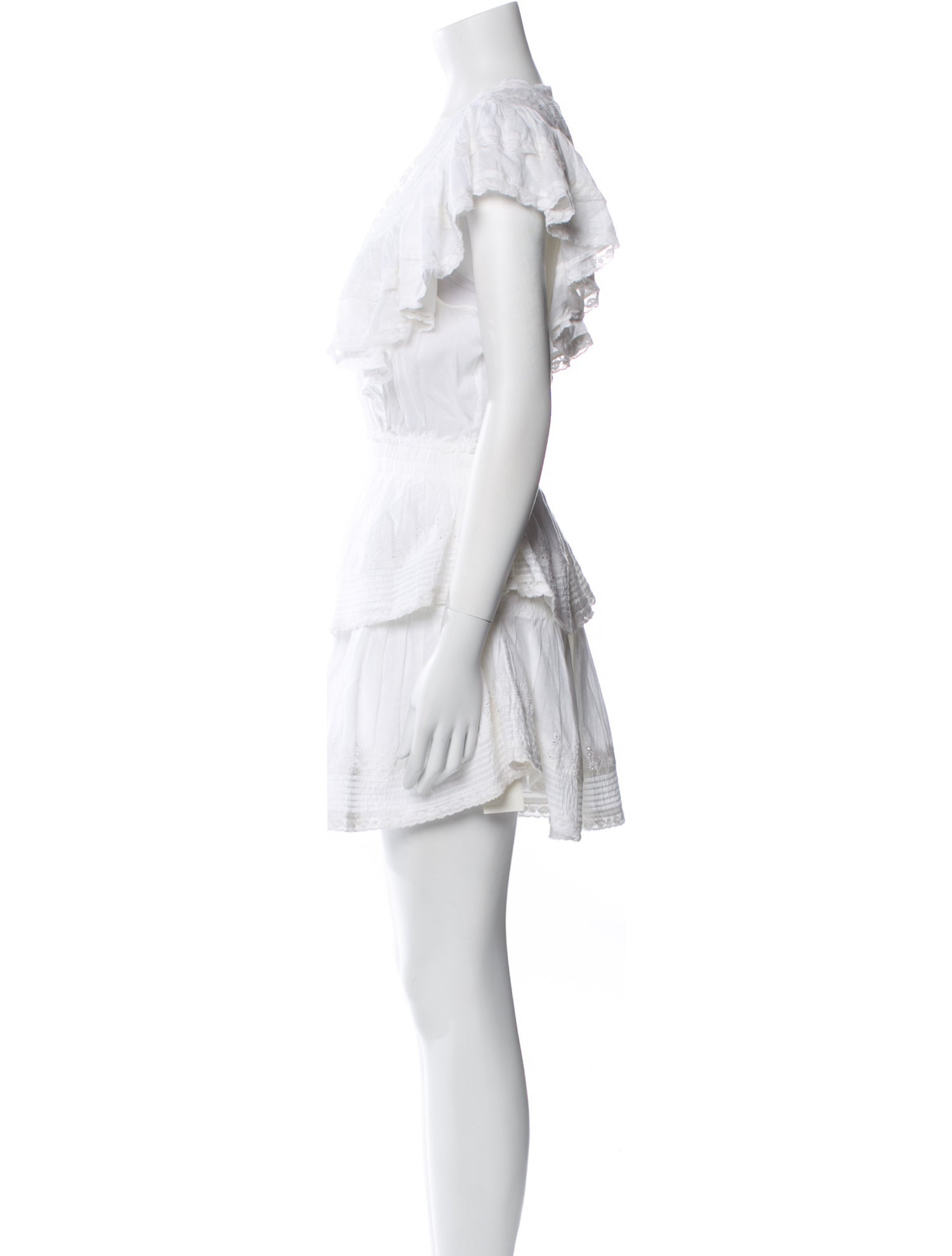 LoveShackFancy V-Neck Knee-Length Dress