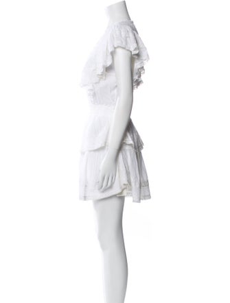 LoveShackFancy V-Neck Knee-Length Dress