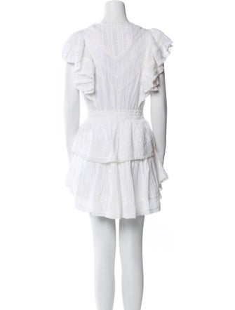 LoveShackFancy V-Neck Knee-Length Dress