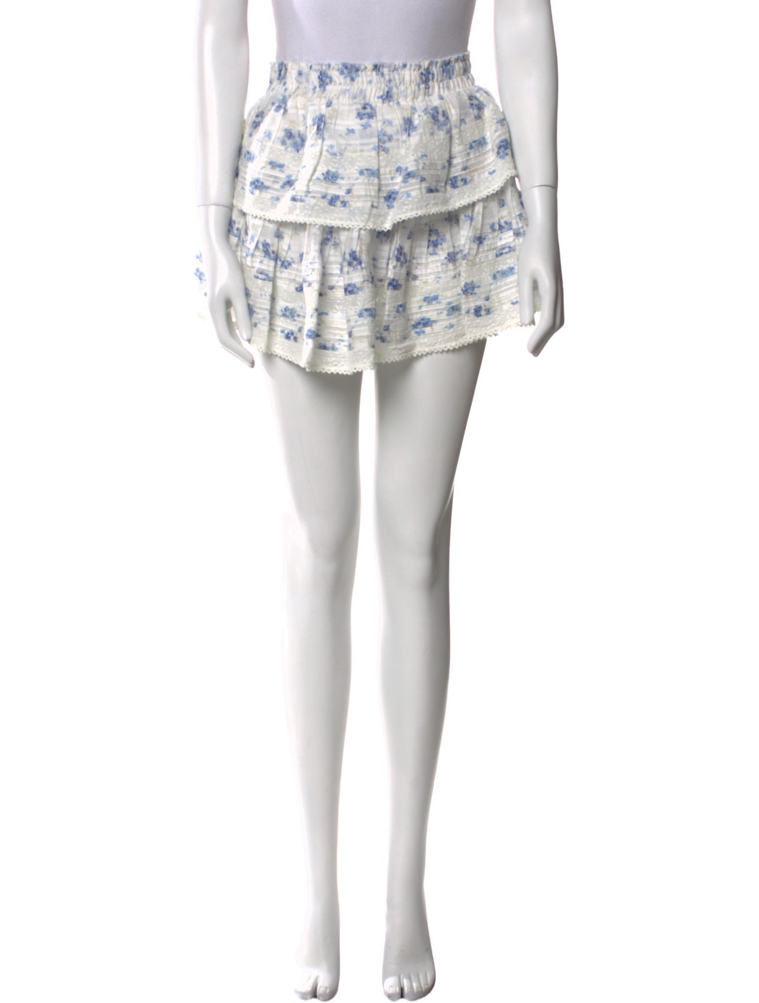 LoveShackFancy Floral Print Mini Skirt w/ Tags