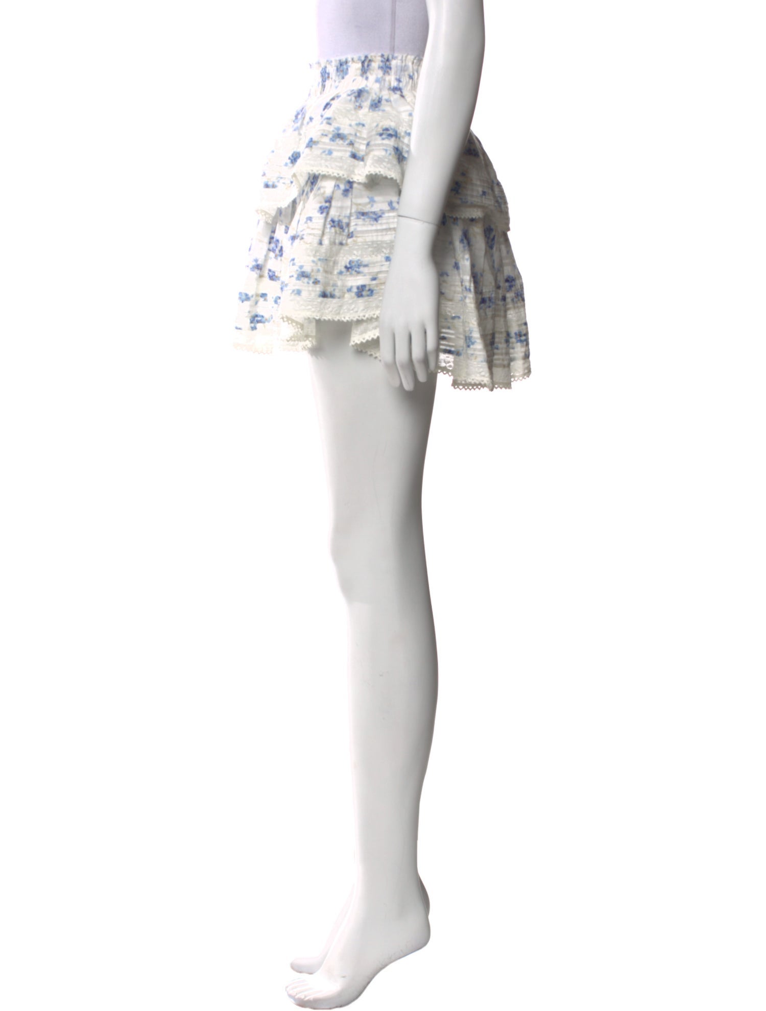 LoveShackFancy Floral Print Mini Skirt w/ Tags