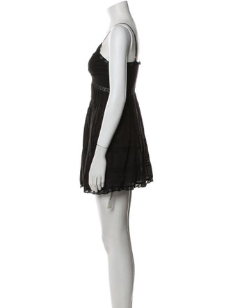 LoveShackFancy V-Neck Mini Dress