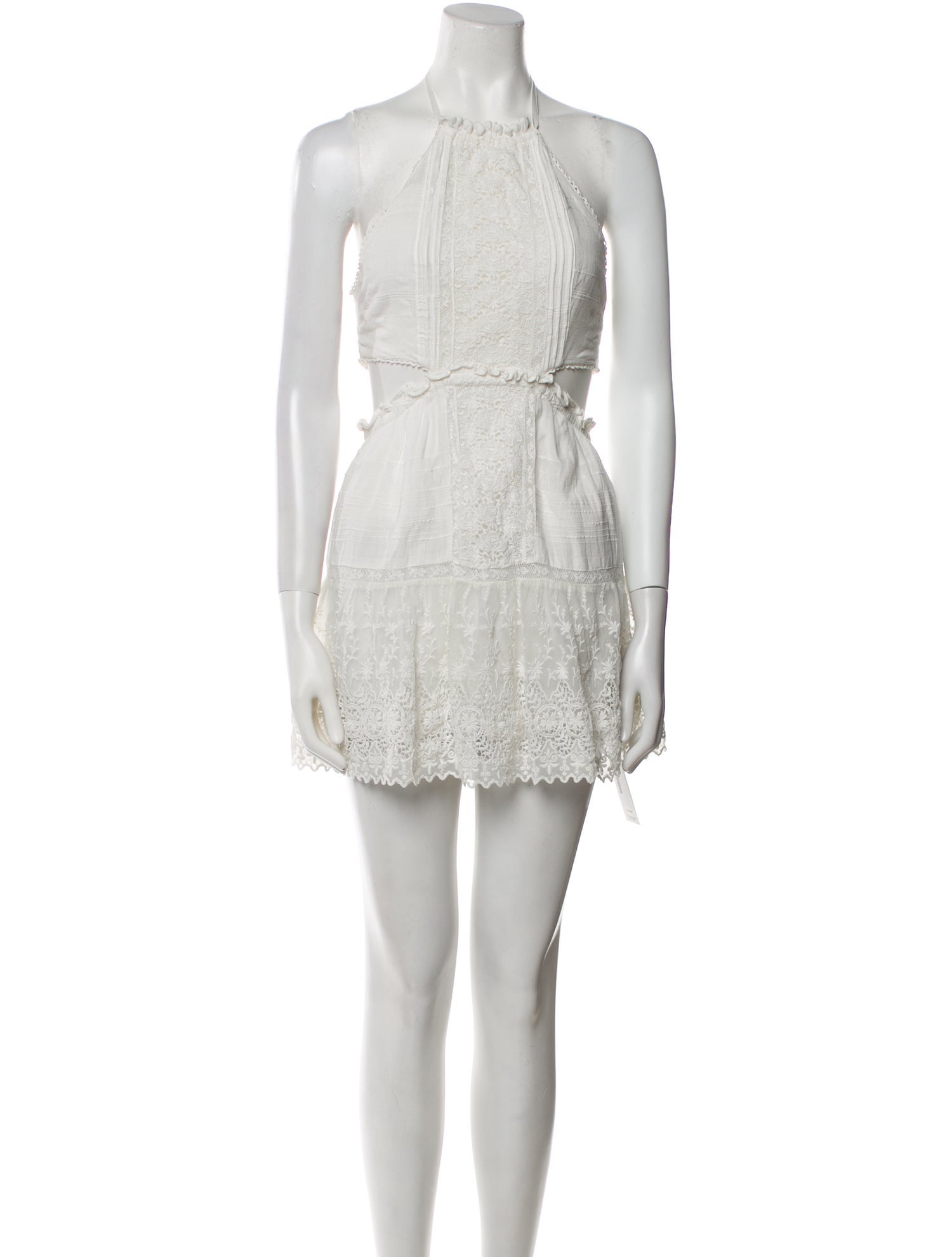 LoveShackFancy Halterneck Mini Dress