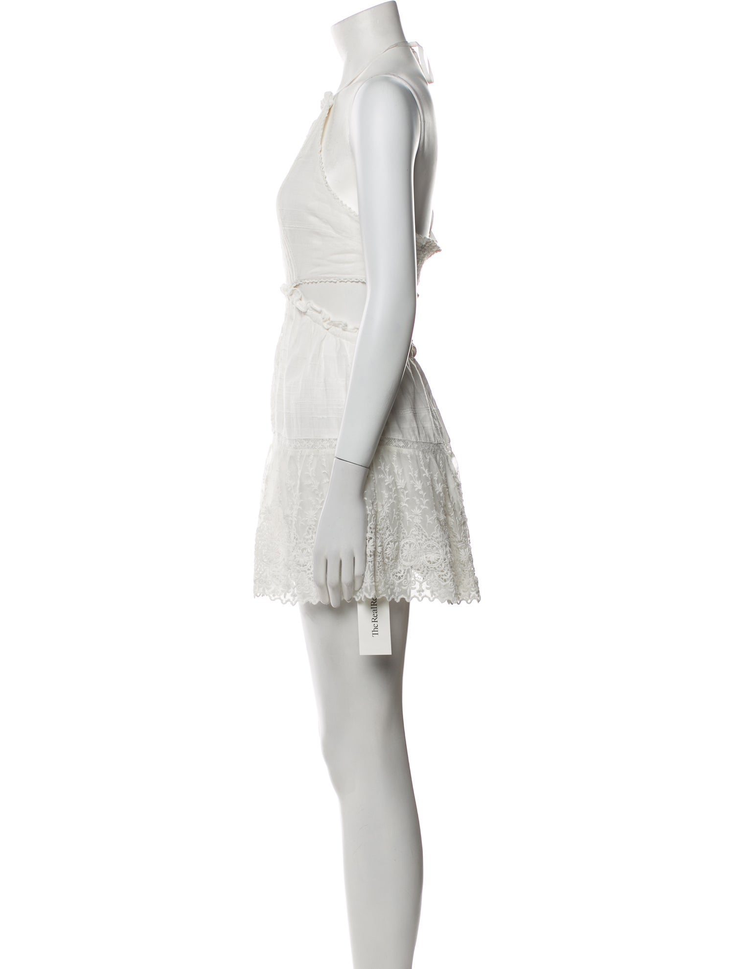 LoveShackFancy Halterneck Mini Dress