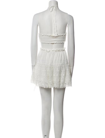 LoveShackFancy Halterneck Mini Dress