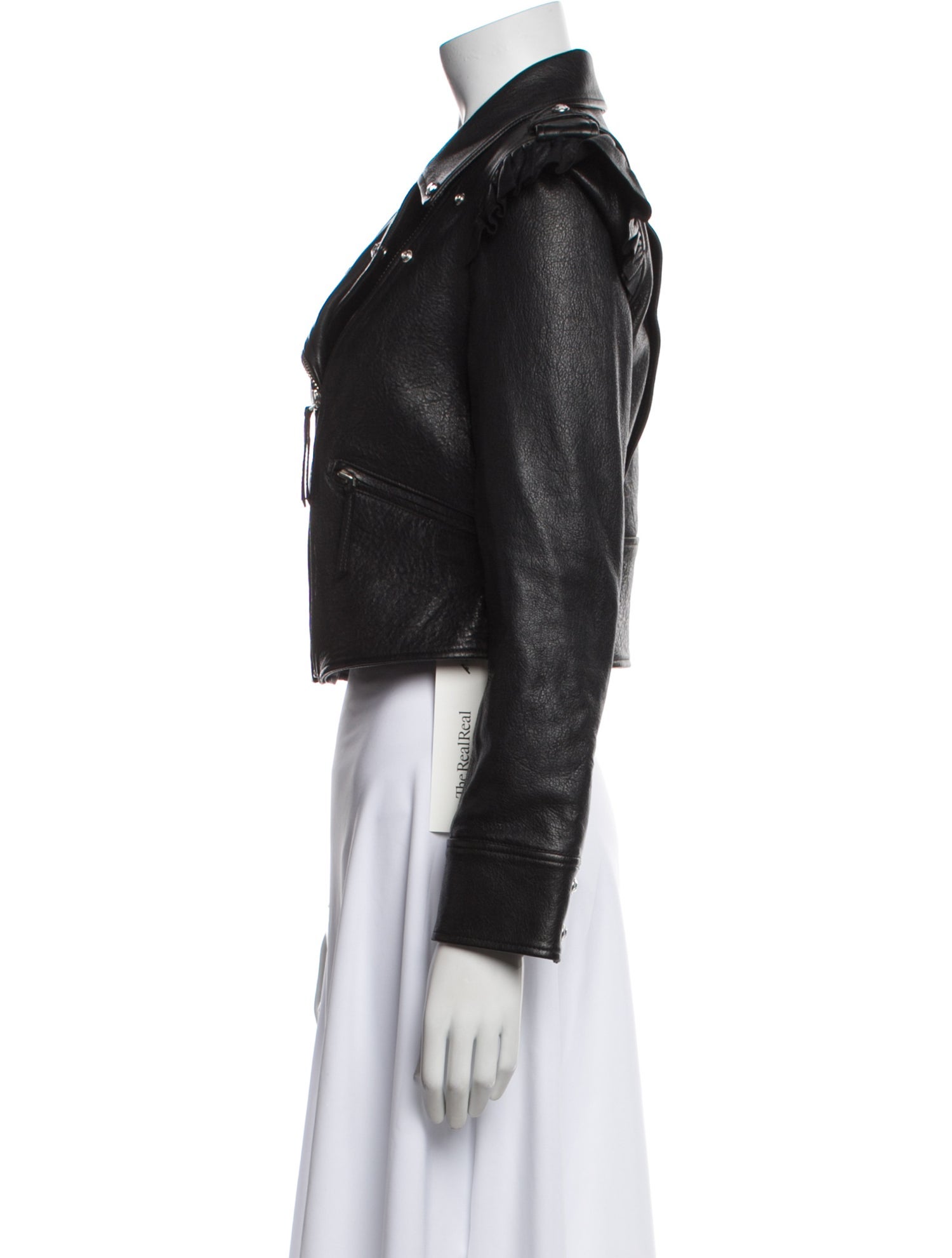 LoveShackFancy Lamb Leather Biker Jacket w/ Tags