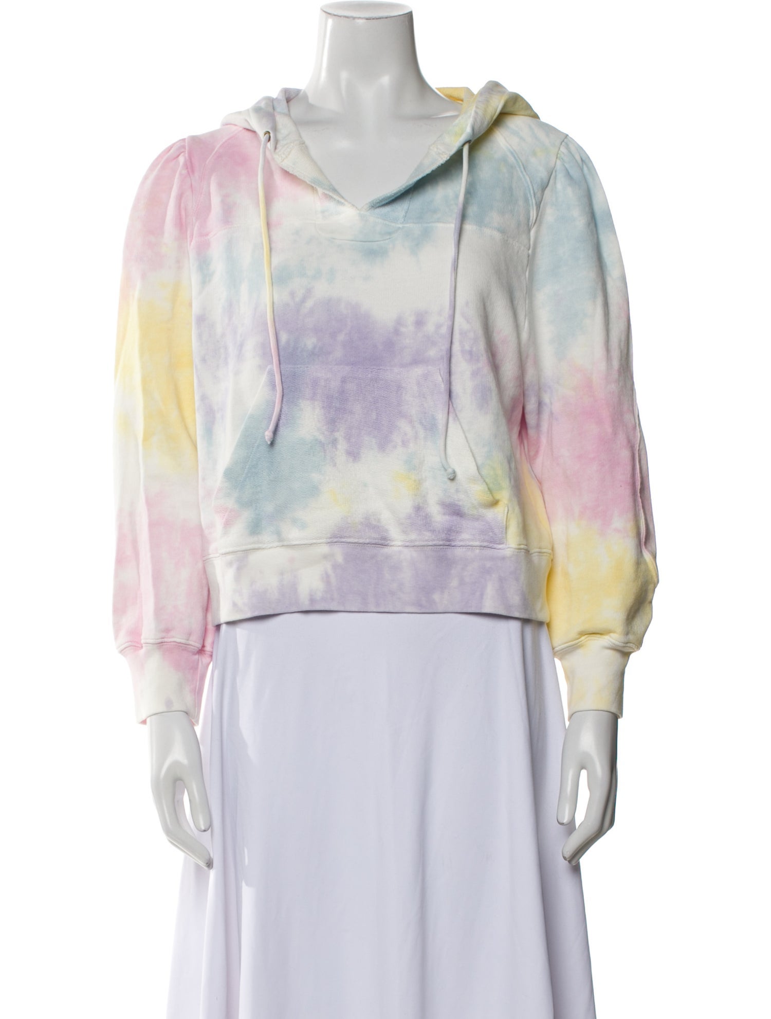 LoveShackFancy Tie-Dye Print V-Neck Blouse