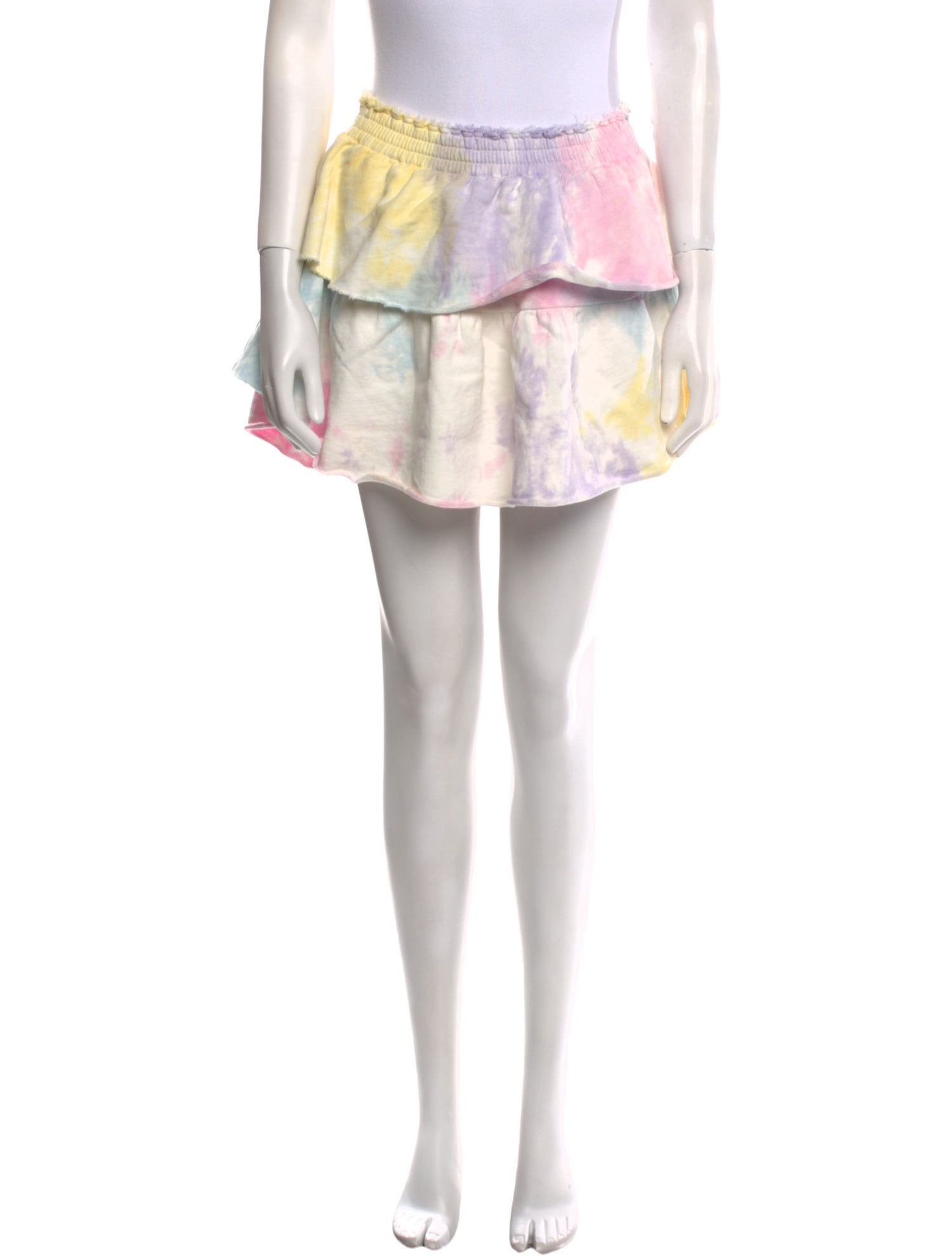 LoveShackFancy Tie-Dye Print Mini Skirt