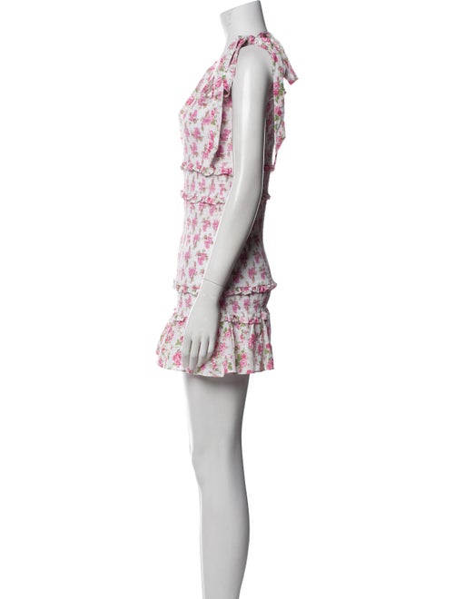 LoveShackFancy Floral Print Mini Dress