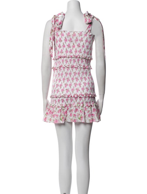 LoveShackFancy Floral Print Mini Dress