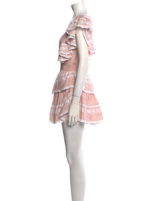 LoveShackFancy V-Neck Mini Dress