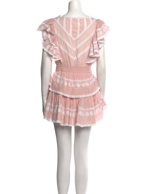 LoveShackFancy V-Neck Mini Dress