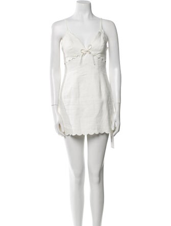 LoveShackFancy Linen Mini Dress
