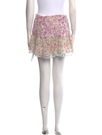 LoveShackFancy Silk Mini Skirt