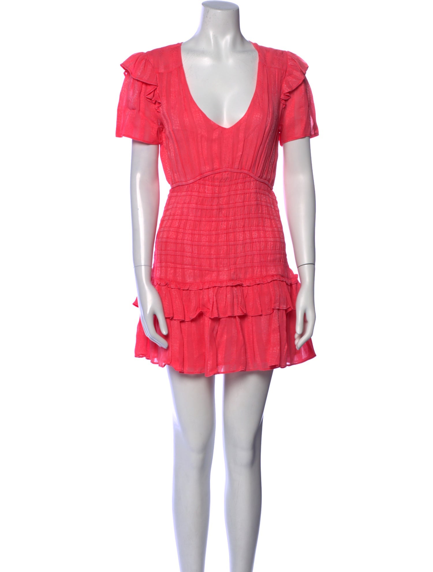 LoveShackFancy V-Neck Mini Dress