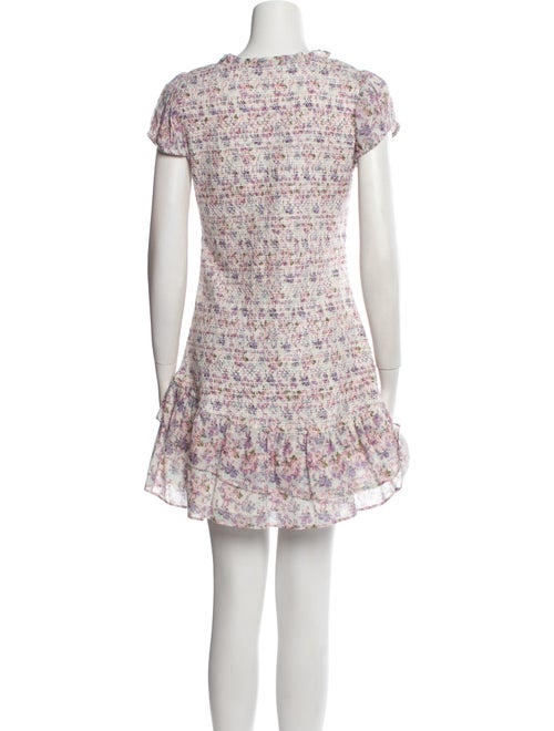LoveShackFancy Floral Print Mini Dress