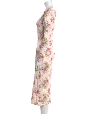 LoveShackFancy Floral Print Long Dress