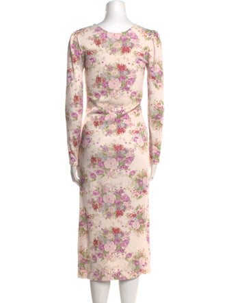 LoveShackFancy Floral Print Long Dress