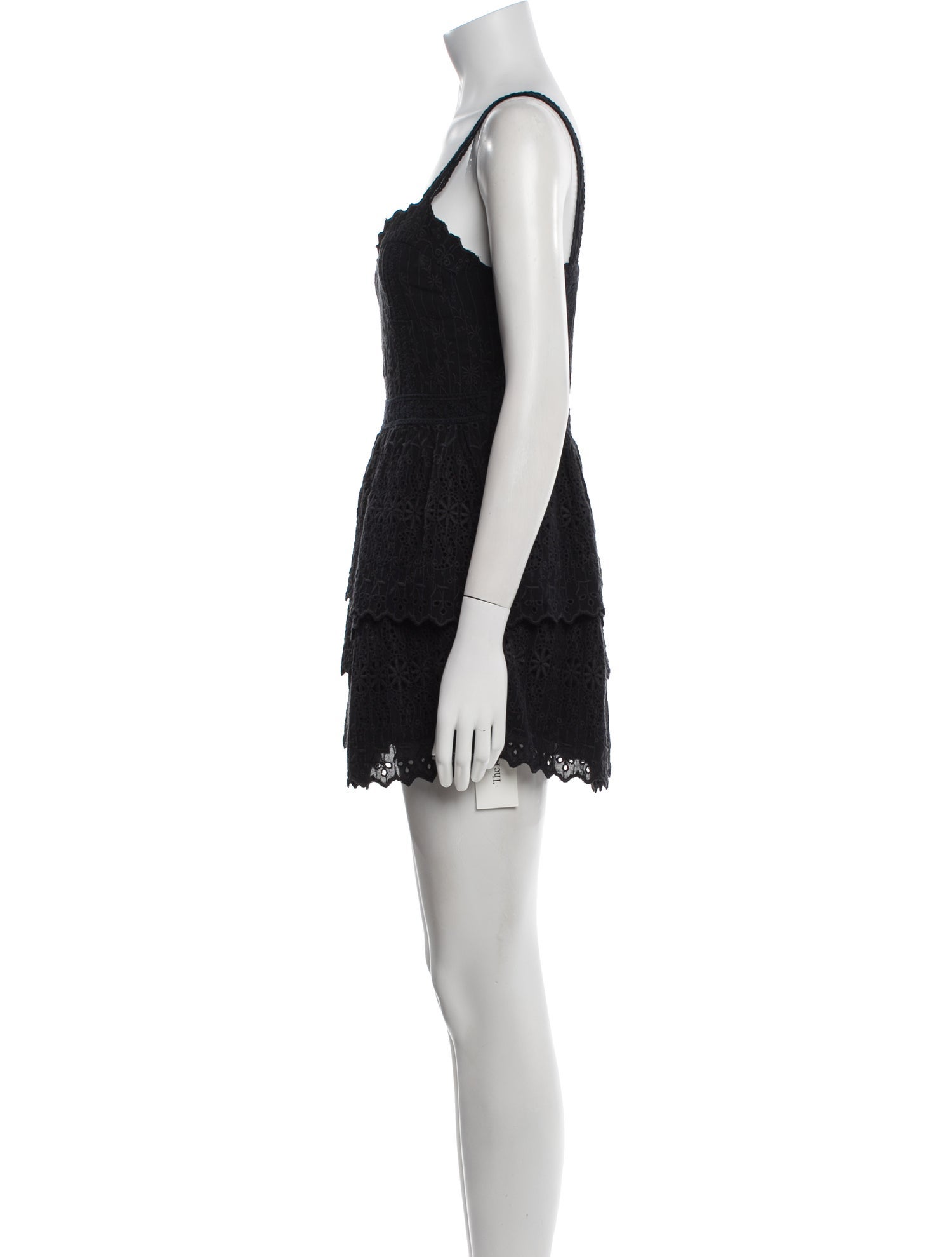 LoveShackFancy Square Neckline Mini Dress