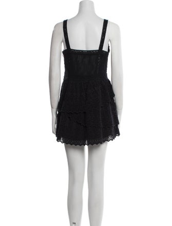 LoveShackFancy Square Neckline Mini Dress