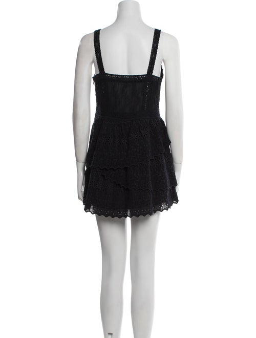 LoveShackFancy Square Neckline Mini Dress